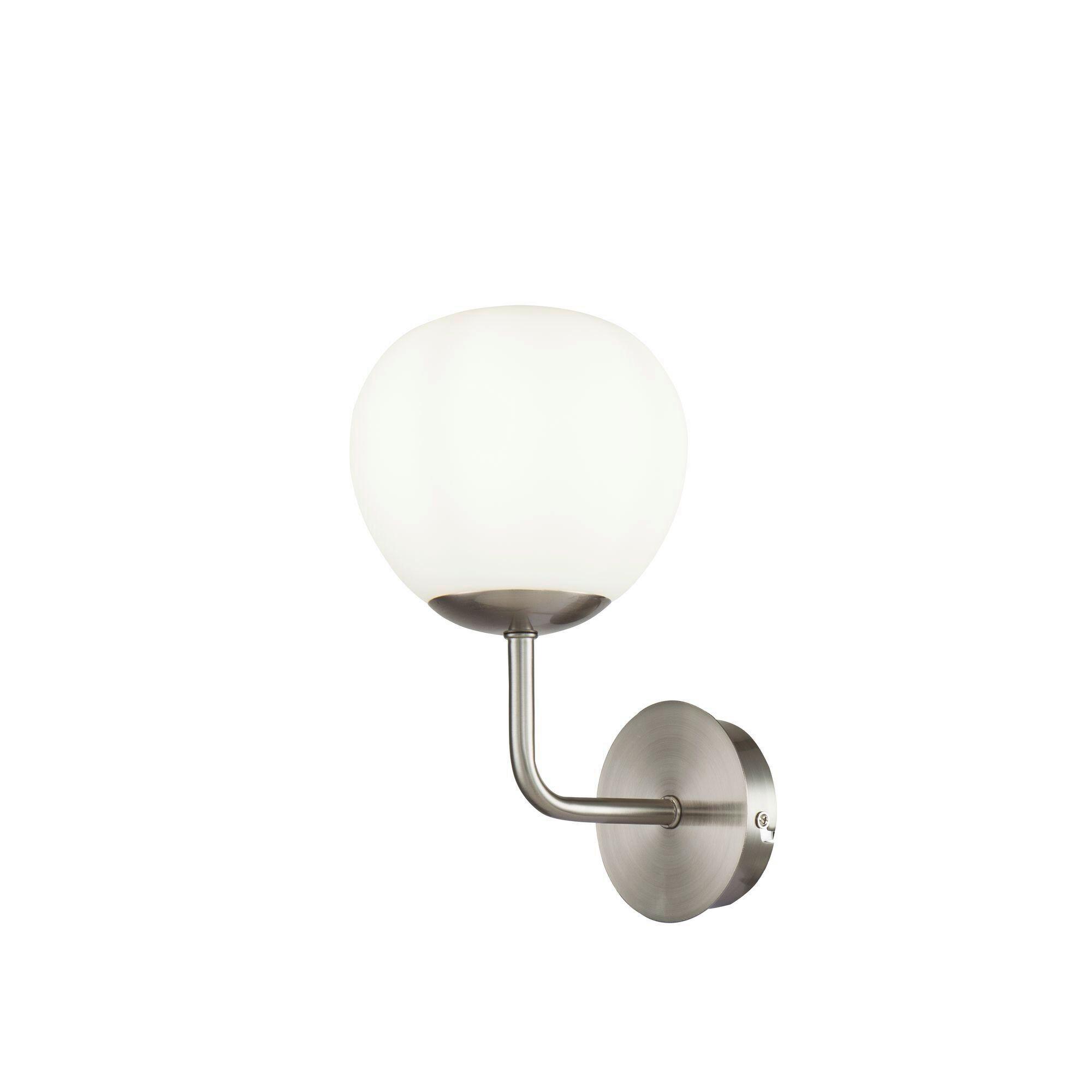 Wandleuchte Erich - Weiß/Nickelfarben, Trend, Glas/Metall (15/27/19cm) - MAYTONI