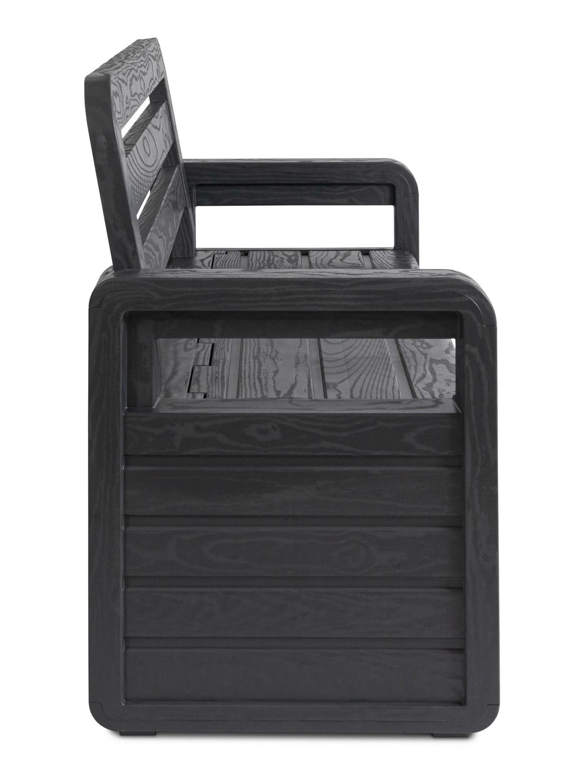 Gartenbank Kunststoff Foreverspring 2-Sitzer - Anthrazit, Basics, Kunststoff (132,5/89/58cm)