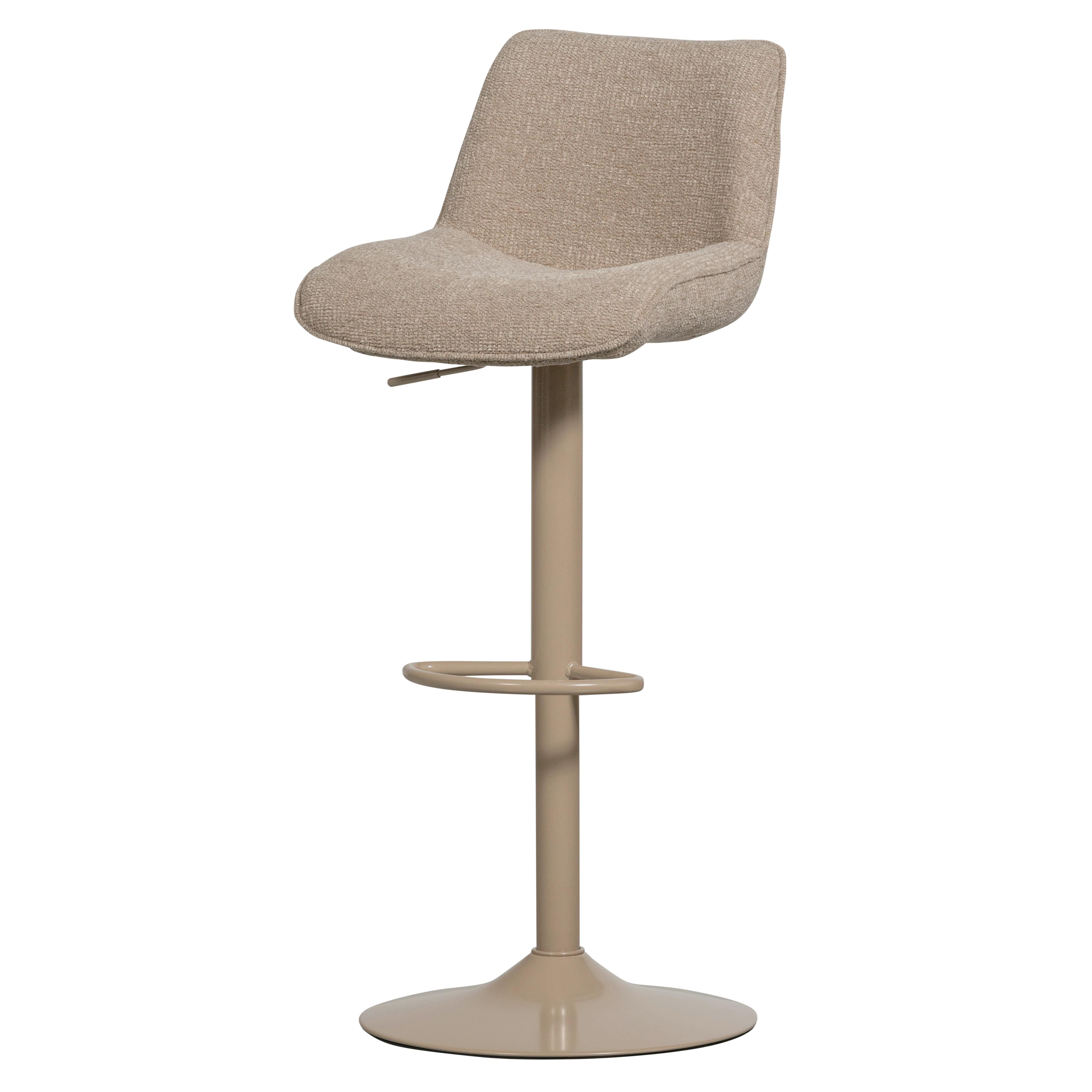 Barhocker Marten Sandfarben B: 45cm - Sandfarben, MODERN, Textil/Metall (45/110/50cm) - Livetastic