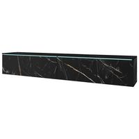 TV-Lowboard B: 180 cm Steinoptik mit Beleuchtung - Graphitfarben/Grau, Basics, Holzwerkstoff (180/30/33cm) - P & B