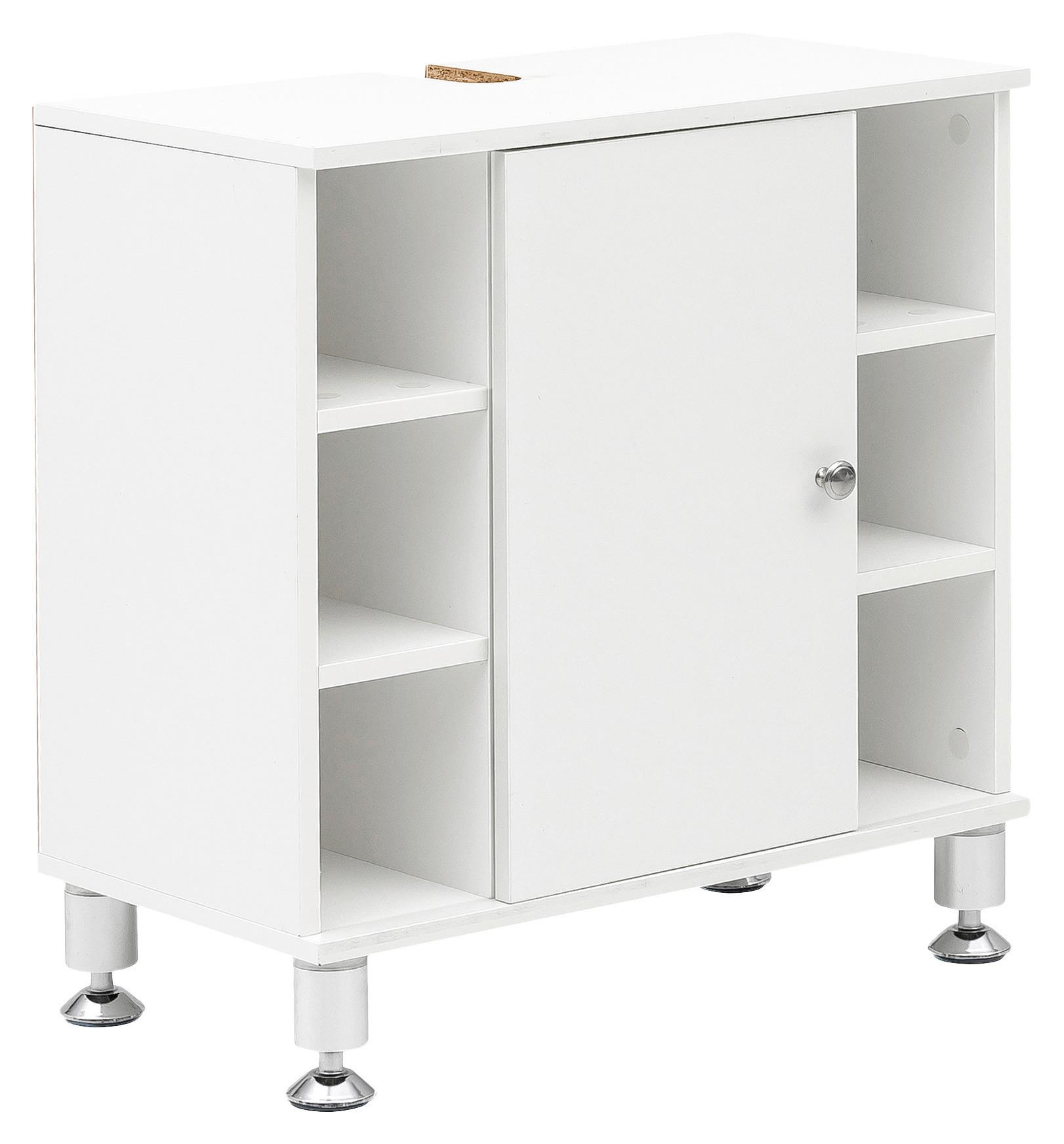 Waschbeckenunterschrank B: 60 cm Weiß