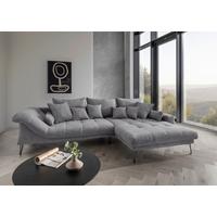 Ecksofa Garda, Grau S: 310x192 Cm - Schwarz/Grau, KONVENTIONELL, Textil (310/192cm) - Livetastic