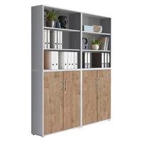 Office Edition B: 168,8 Cm Eichefarben/grau - Eichefarben/Grau, MODERN, Holzwerkstoff (168,8/227,2/33cm) - MID.YOU