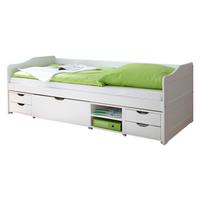 Postel s úložným prostorem MARLIES bílá - bílá, Moderní, dřevo (90/200cm) - MID.YOU
