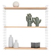 Wandregal Tomado B: 70 Cm Weiß/buchenholz 3 Fächer - Buchefarben/Weiß, KONVENTIONELL, Holz/Metall (70/68/21cm) - Tomado