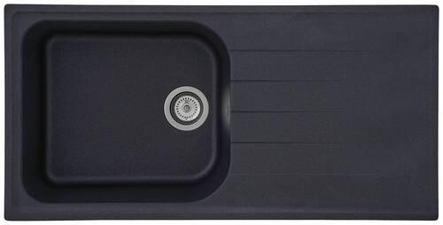 Spüle Respekta Stein Bxt: 100x50 cm - Schwarz, Trend, Stein (100/22,5/50cm) - Respekta