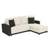 Ecksofa Time Anthrazit, Creme S: 178x248 cm - Anthrazit/Creme, Design, Textil (178/248cm) - MID.YOU