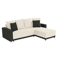 Ecksofa Time Anthrazit, Creme S: 178x248 cm - Anthrazit/Creme, Design, Textil (178/248cm) - MID.YOU