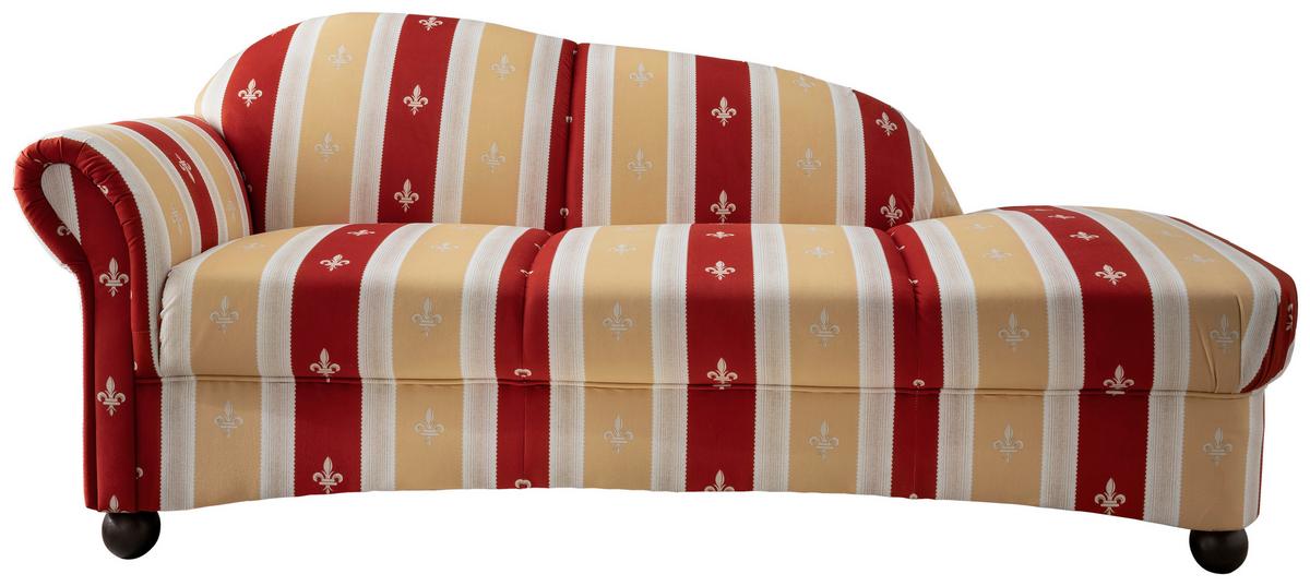 Ottomane Torello Rot - Wengefarben/Rot, KONVENTIONELL, Textil (86/84/190cm) - Livetastic