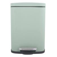 Treteimer Akira 5l Mintgrün Metall LxBxH: 21,4x17,6x30 cm - Schwarz/Mintgrün, Basics, Kunststoff/Metall (21,4/17,6/30cm)