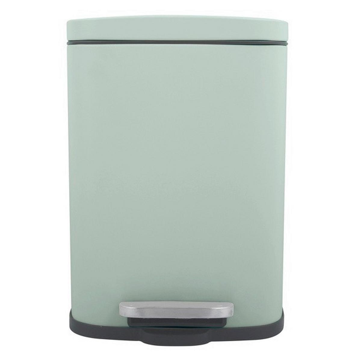 Treteimer Akira 5l Mintgrün Metall LxBxH: 21,4x17,6x30 cm - Schwarz/Mintgrün, Basics, Kunststoff/Metall (21,4/17,6/30cm)