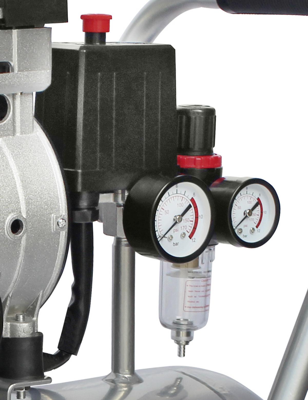 Druckluftkompressor Sac55752 8 Bar 1500 W Mit Rollen - Silberfarben, KONVENTIONELL, Metall (36/59/55cm) - Hyundai