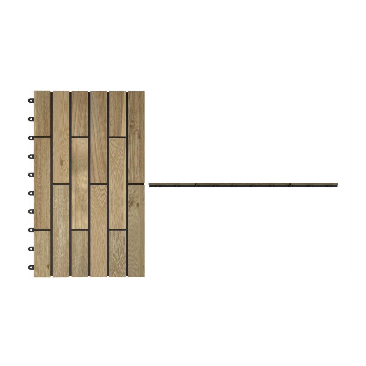 Terrassenfliese Xxl Fliese - Paul, 5er-Set - Akaziefarben, MODERN, Holz/Kunststoff (60/2,4/30cm) - James Wood