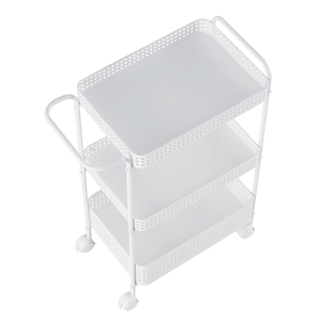 UNIVERZÁLNÍ VOZÍK ANCONA - bílá, Moderní, kov/plast (52/72/28cm) - Mömax