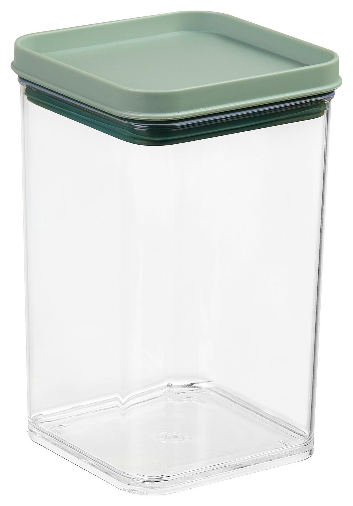 Aufbewahrungsdose Naomi - Transparent/Grün, KONVENTIONELL, Kunststoff - Luca Bessoni