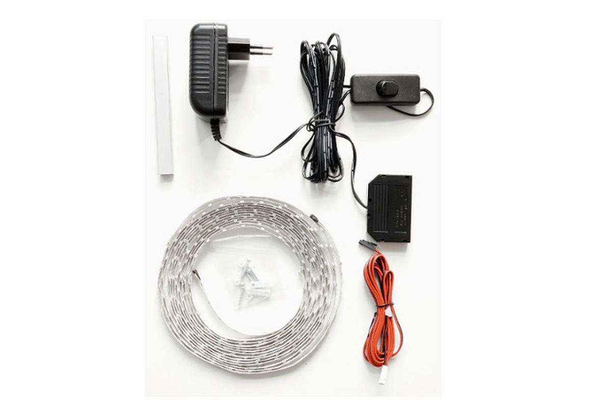 Einlegebodenbeleuchtung Madrid Led Set 4 - Schwarz/Weiß, Design, Kunststoff/Metall (1/165cm) - MID.YOU