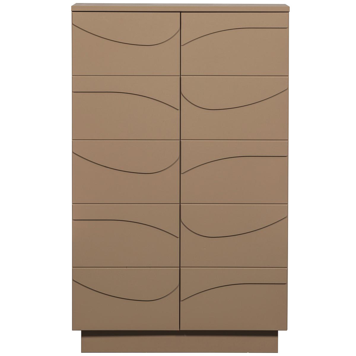 Highboard Teo, Schlammfarben B: 72 cm - Schlammfarben, Design, Holz (72/116/35cm) - Livetastic