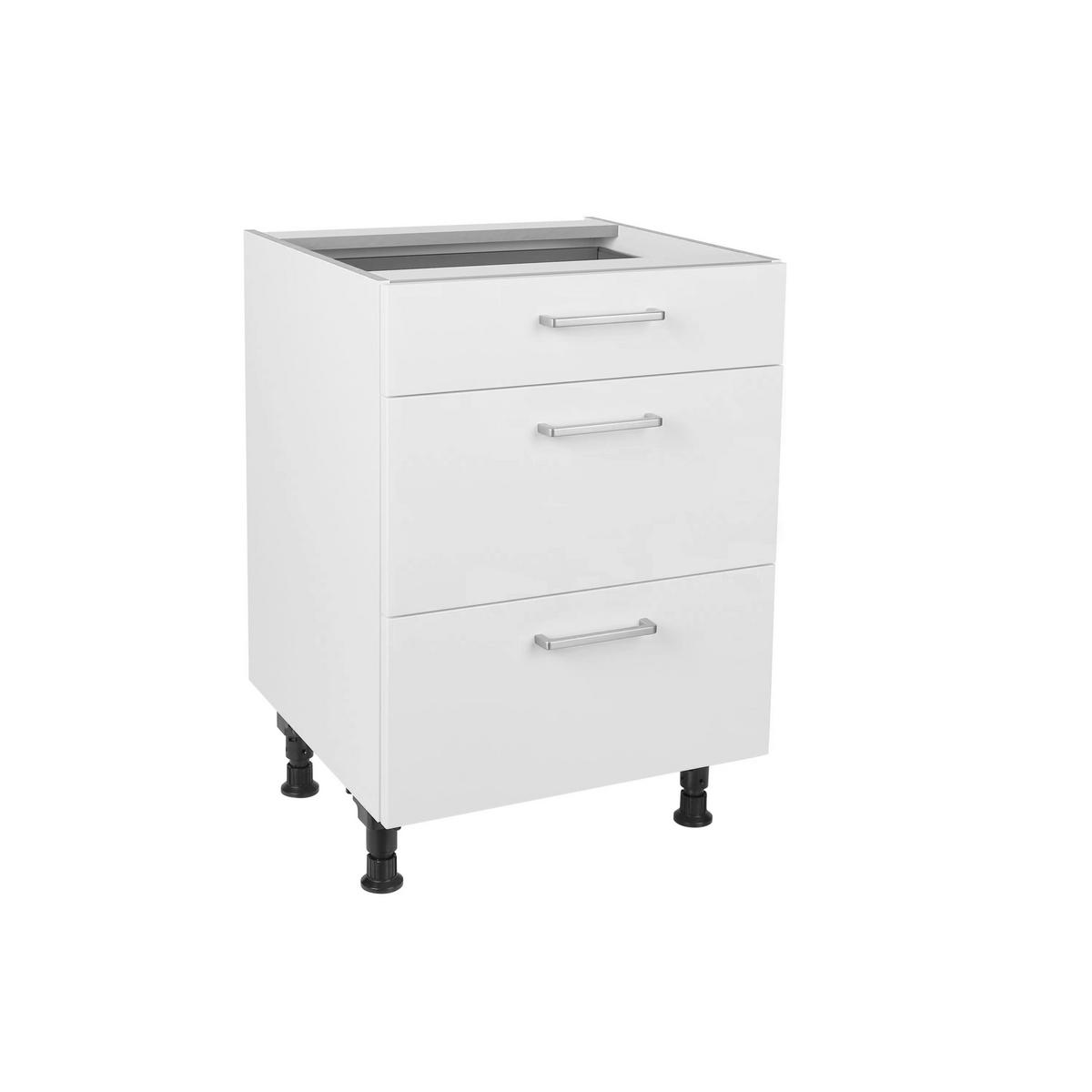 KÜCHENLEERBLOCK TOUCH HIGH - LINE, H12 RECHTS - Weiß/Grau, MODERN, Holzwerkstoff (360cm) - Nobilia