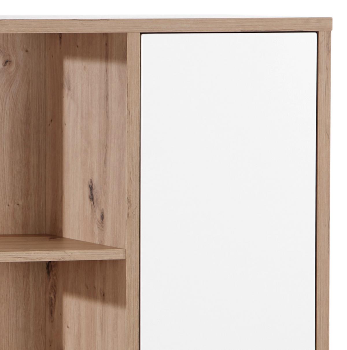 Schreibtisch mit Stauraum B: 160 cm H: 148,3 Laurent - MODERN, Holzwerkstoff (160/148,3/60cm)