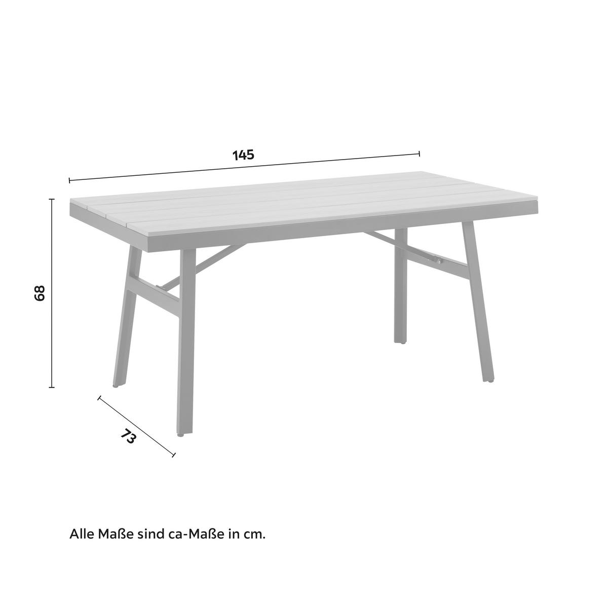 Zahradní sedací souprava ELEONORA - tmavě šedá/přírodní barvy, Moderní, kov/textil (263/84/77cm) - Bessagi Garden