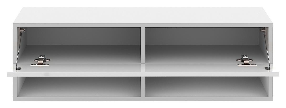 Lowboard Derby 100 - Weiß Hochglanz/Weiß, Design, Holzwerkstoff (100/31,5/32,5cm) - Livetastic