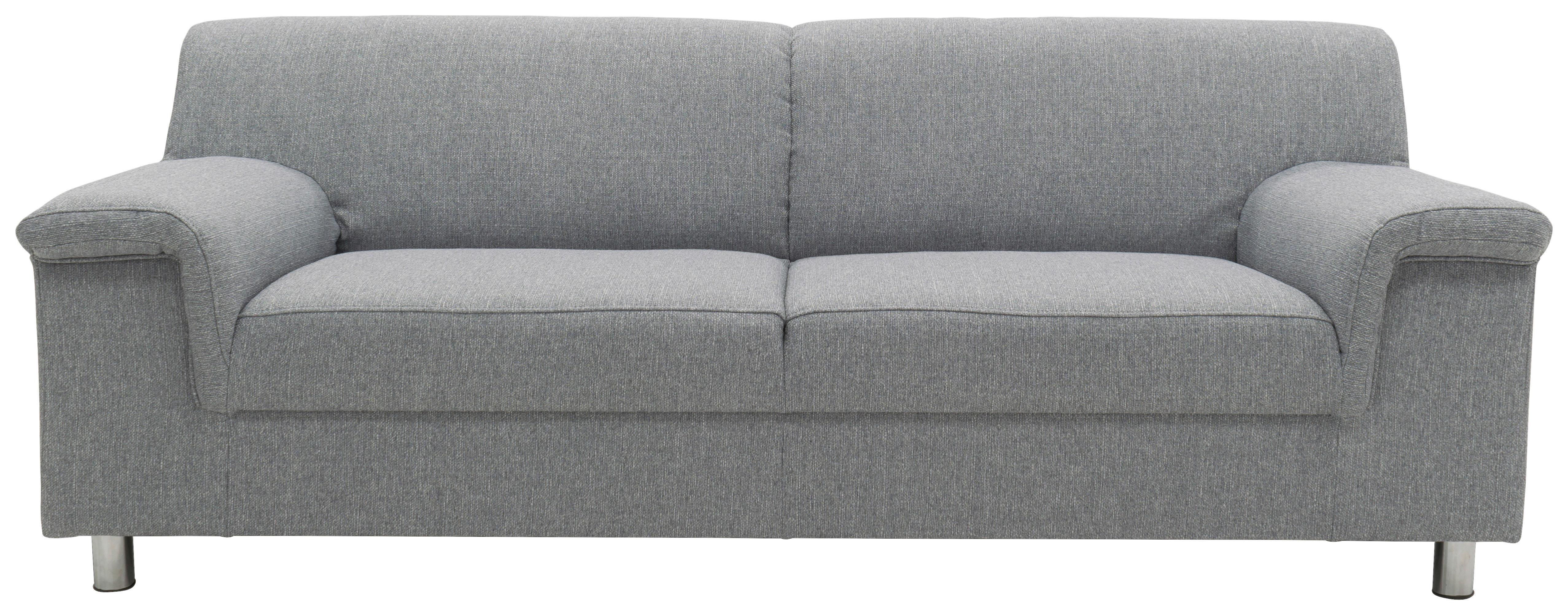 3-Sitzer-Sofa Jamie Rücken Echt Silberfarben Webstoff