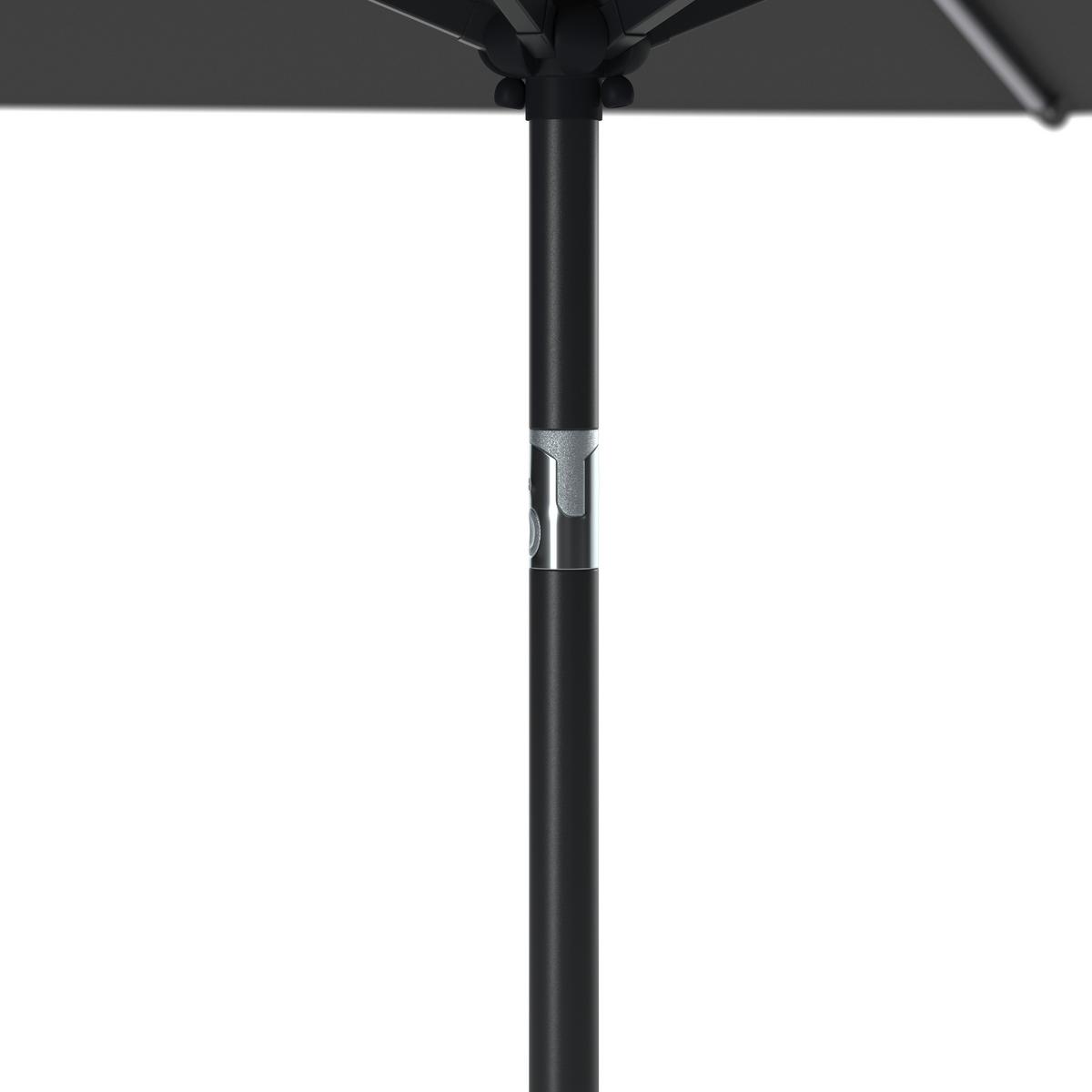 Sonnenschirm Led Dm: 270 Cm Led-Beleuchtung Dunkelgrau - Dunkelgrau, MODERN, Textil/Metall (270/236cm) - Beldano