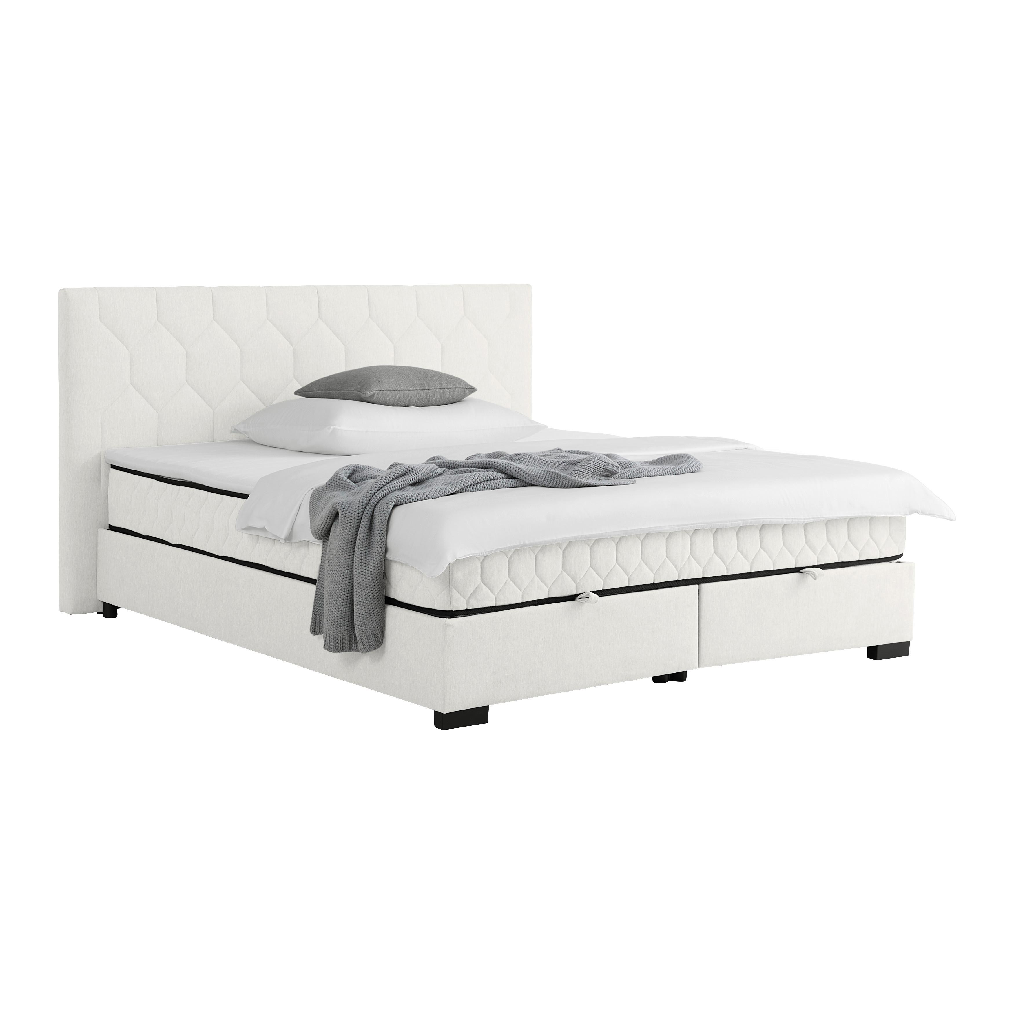Americká posteľ MAYA D 180/200 cm, krémová - čierna/krémová, Konventionell, drevo/kompozitné drevo (180/200cm) - Mömax