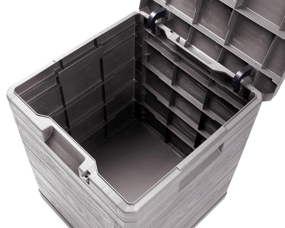 Kissenbox Madera Mini 44x50x43cm 90l Hellgrau - Hellgrau, Basics, Kunststoff (44/50/43cm)