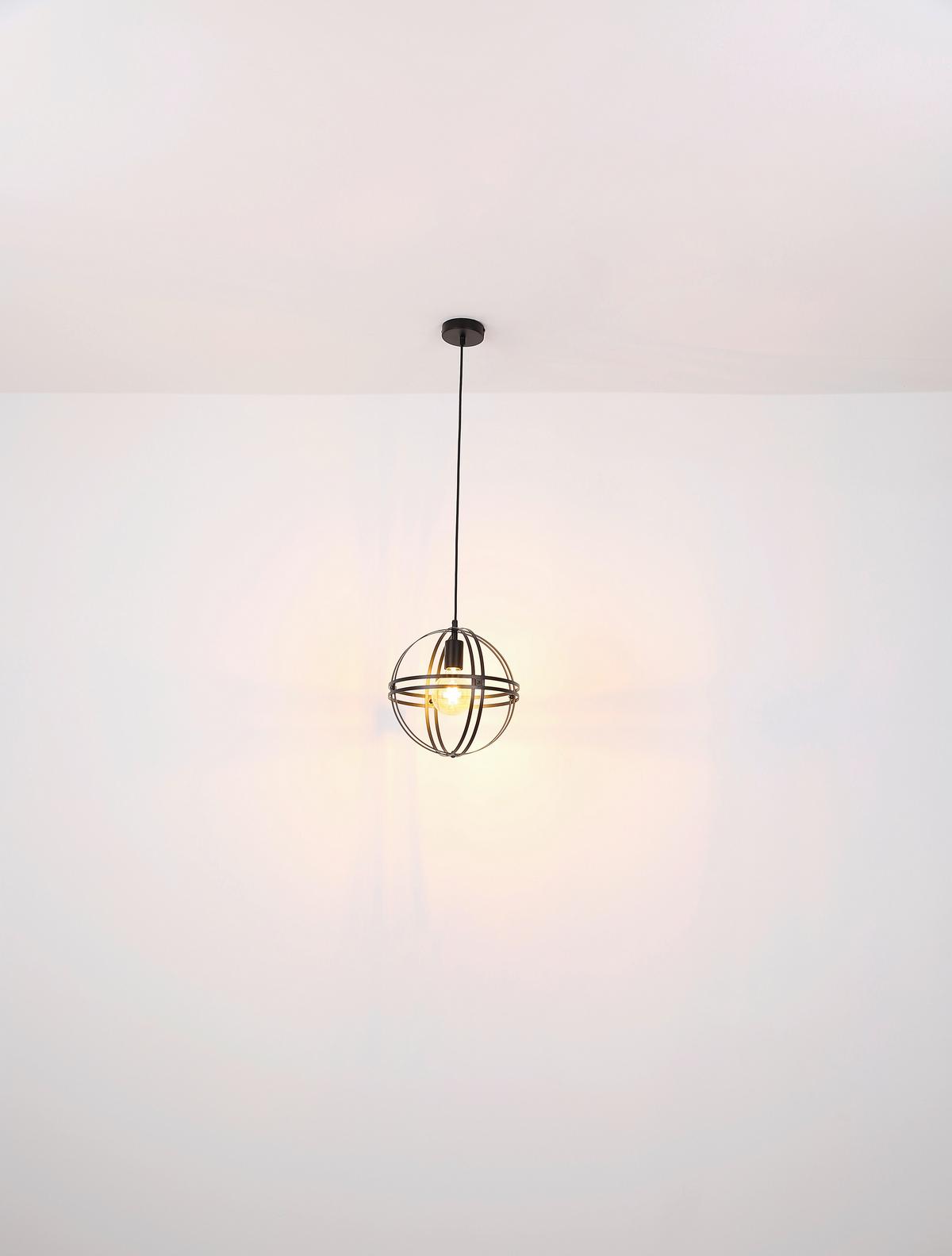 Hängeleuchte 15639h2 - Schwarz, Design, Metall (40/120cm) - Globo