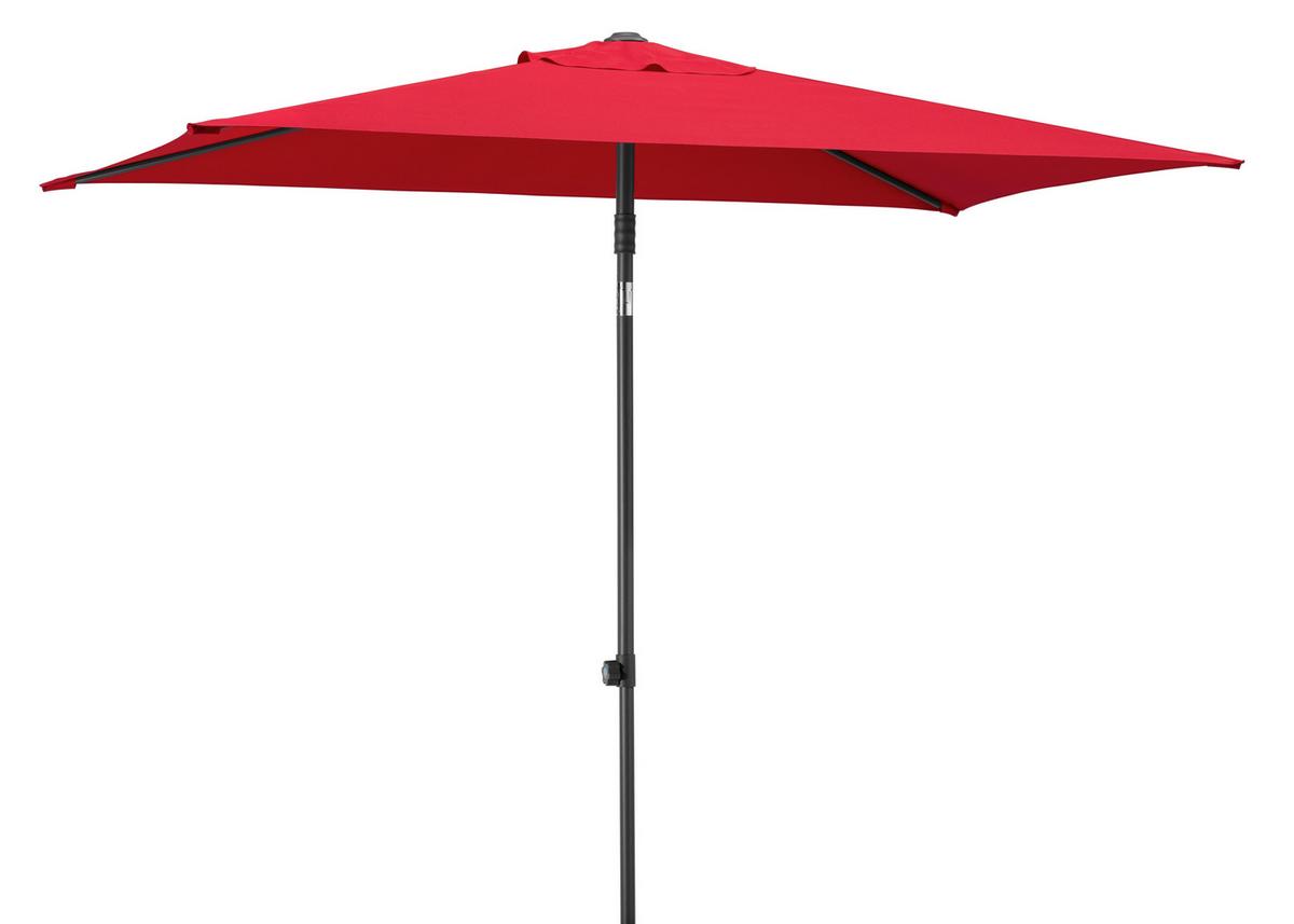 Sonnenschirm Sevilla BxHxT: 140x250x240 cm Rot - Anthrazit/Rot, Basics, Textil/Metall (140/250/240cm) - Schneider