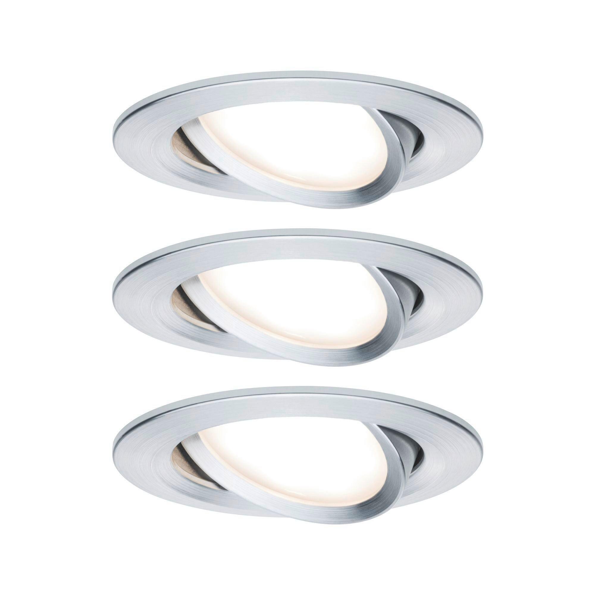 Deckenleuchte 3er-set Ø 8,4 Cm, Dimmbar, Rund - Basics (8,4cm) - Paulmann