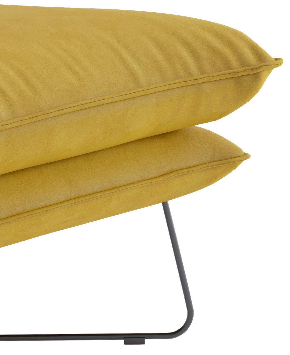 Sessel Skyline - Gelb, Design, Textil (72/84/90cm) - Livetastic