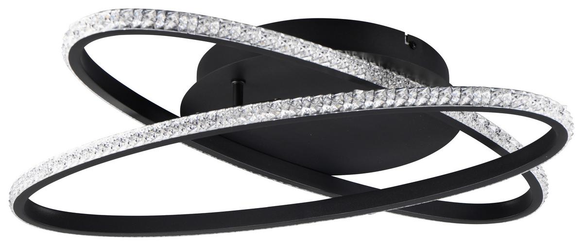 LED-Deckenleuchte R67802132 Lane - Schwarz, KONVENTIONELL, Metall (58/9cm)