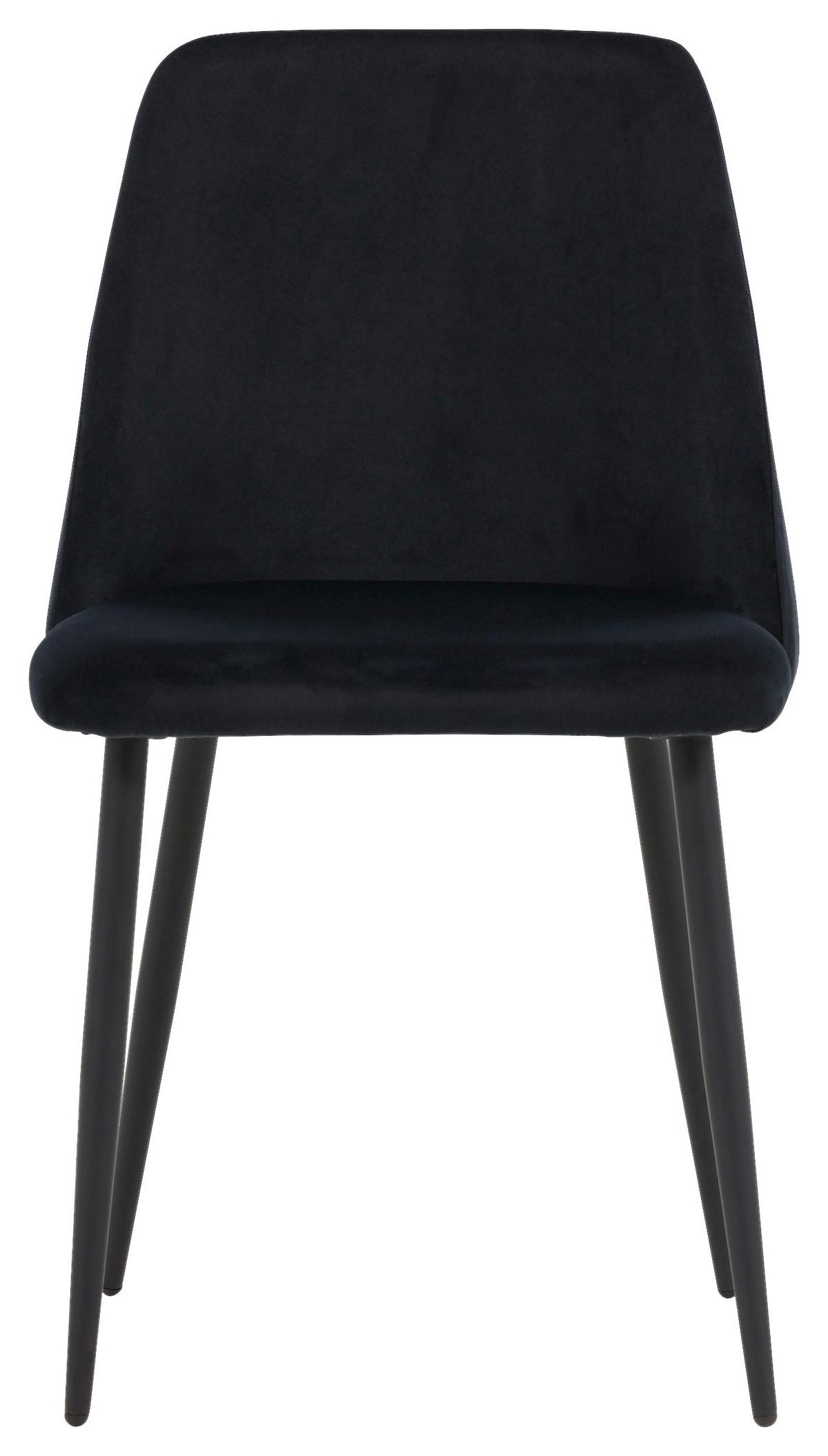 Stuhl-Set Night - Schwarz, Design, Textil/Metall (49/87/56cm) - Livetastic