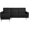 Ecksofa Mit Schlaffunktion Just Fashion Schwarz - Chromfarben/Schwarz, KONVENTIONELL, Textil (152/230cm) - Max Winzer