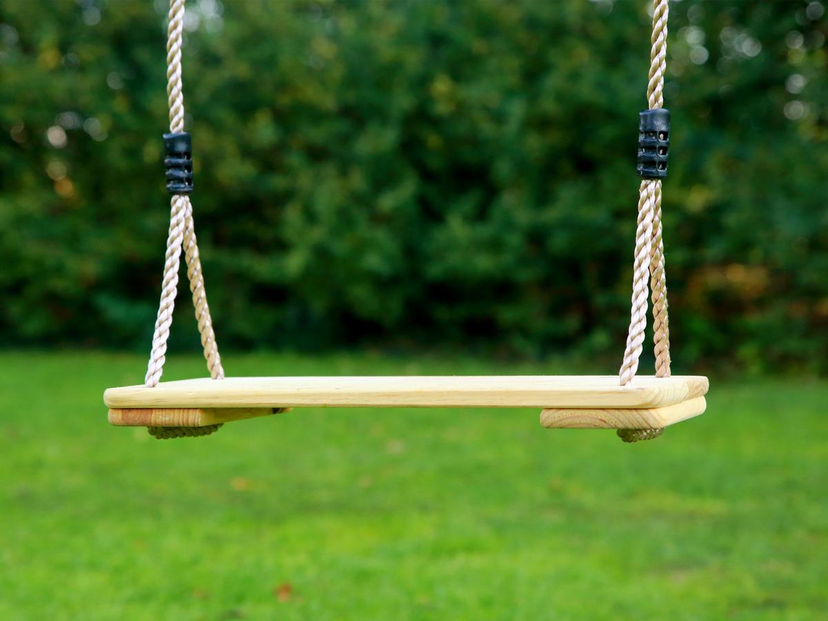 Spielhaus Climbing & Double Swing Aus Zedernholz - Blau/Weiß, Basics, Holz (519/241.9/349cm) - Ambia Garden
