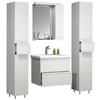 Badezimmer Silora L - Weiß, MODERN, Glas/Keramik (120cm) - MID.YOU