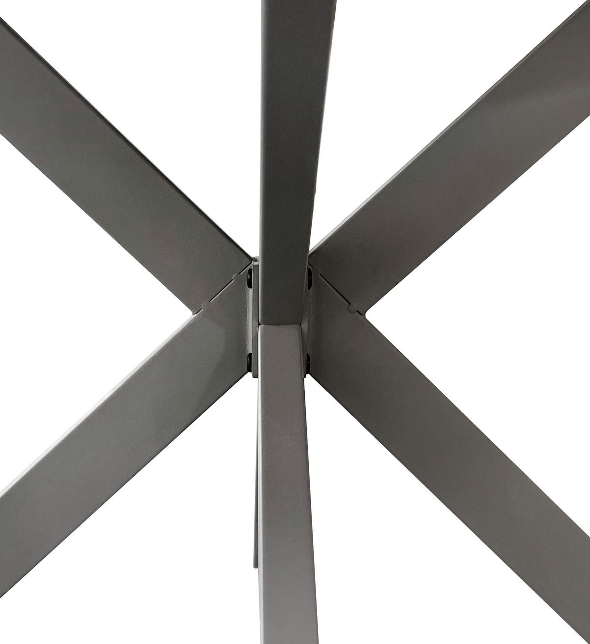 Esstisch Rund Monte 120x75 Cm Grau - Grau, MODERN, Holzwerkstoff/Metall (120/120/75cm) - MID.YOU