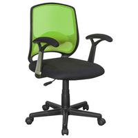 Bürostuhl Palermo Mit Armstützen Grün - Schwarz/Grün, MODERN, Kunststoff/Textil (60/94/59cm)