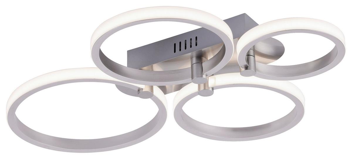 LED-Deckenleuchte L16271-55 Lolasmart-Johanna - Alufarben, Design, Kunststoff/Metall (52/56,5/10,5cm)