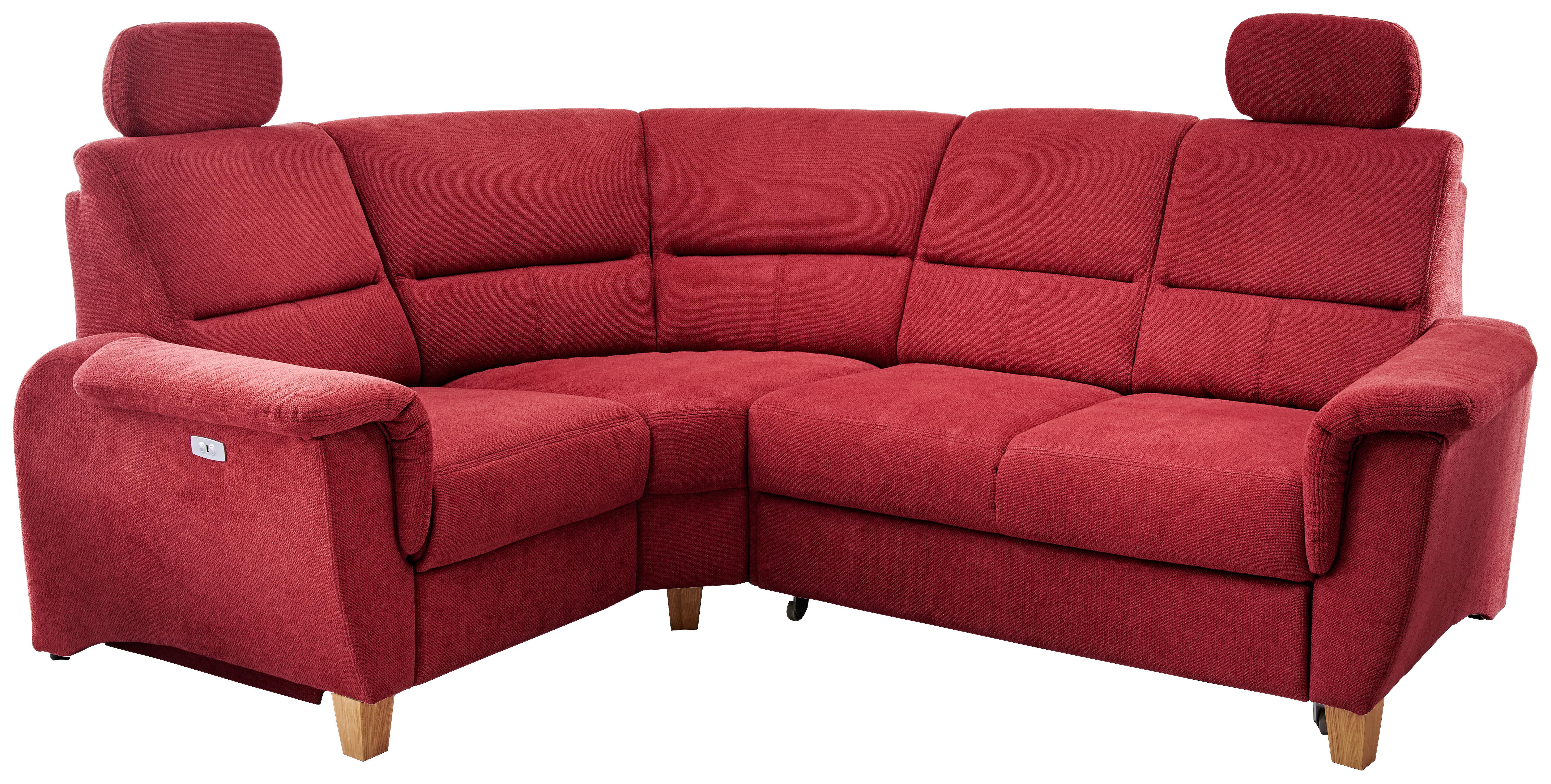 Ecksofa Parole Rot S: 186/237 cm - Wildeiche/Rot, KONVENTIONELL, Textil (186/237cm) - Livetastic