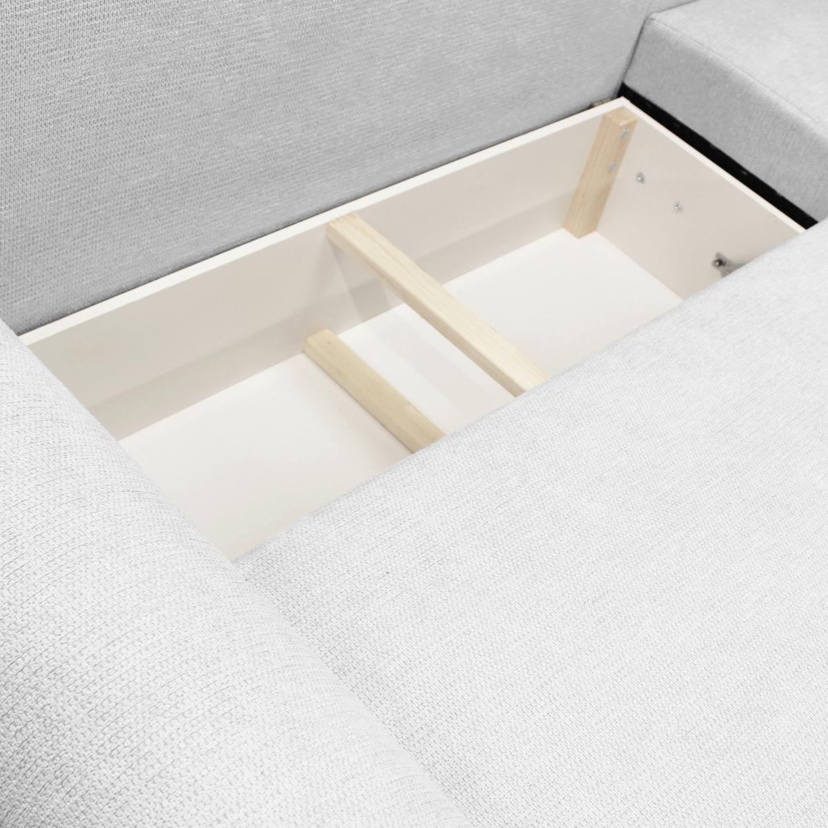 Ecksofa Velo Creme S: 250x160 cm - Creme/Schwarz, Design, Textil (250/160cm) - MID.YOU