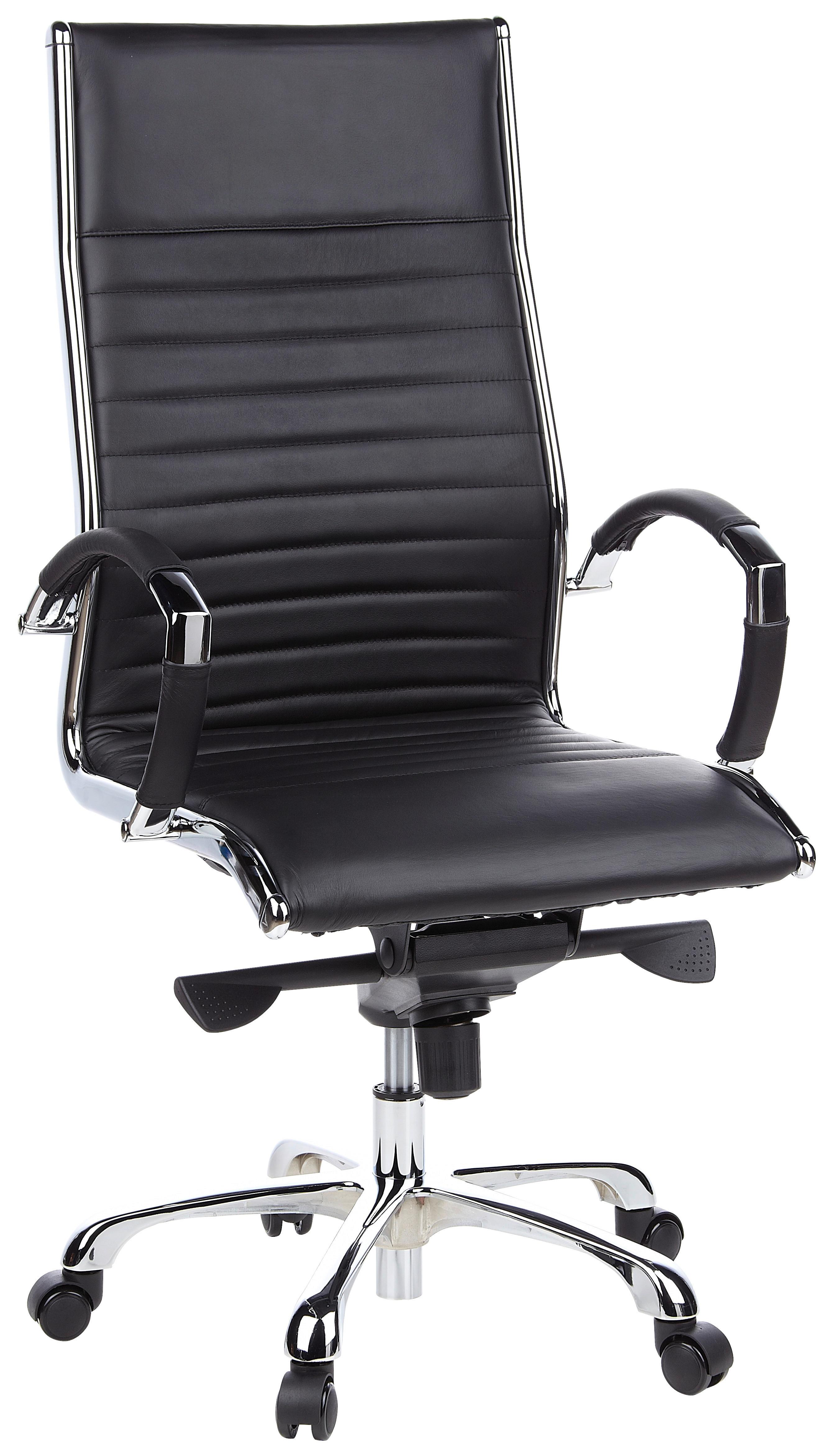 DREHSTUHL PARMA 20 Schwarz - Schwarz, MODERN, Leder/Kunststoff (60/125/50cm) - MID.YOU