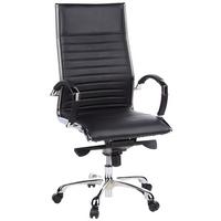 DREHSTUHL PARMA 20 Schwarz - Schwarz, MODERN, Leder/Kunststoff (60/125/50cm) - MID.YOU