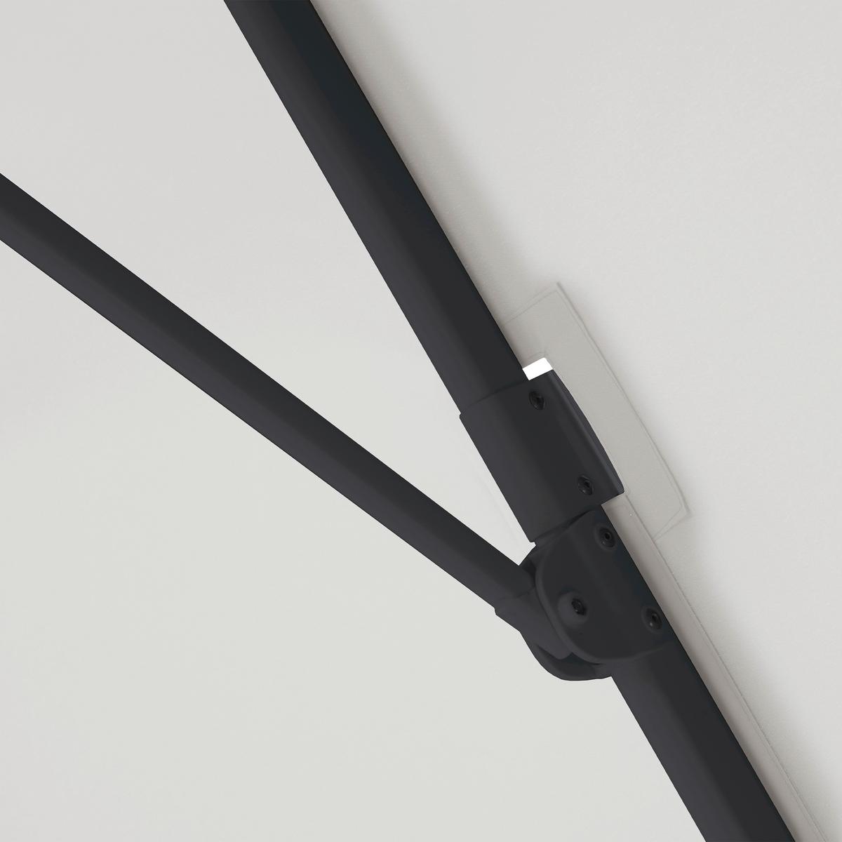 Ampelschirm Beige/Anthrazit DM: 300 H: 250 - Anthrazit/Beige, MODERN, Textil/Metall (300/250cm)