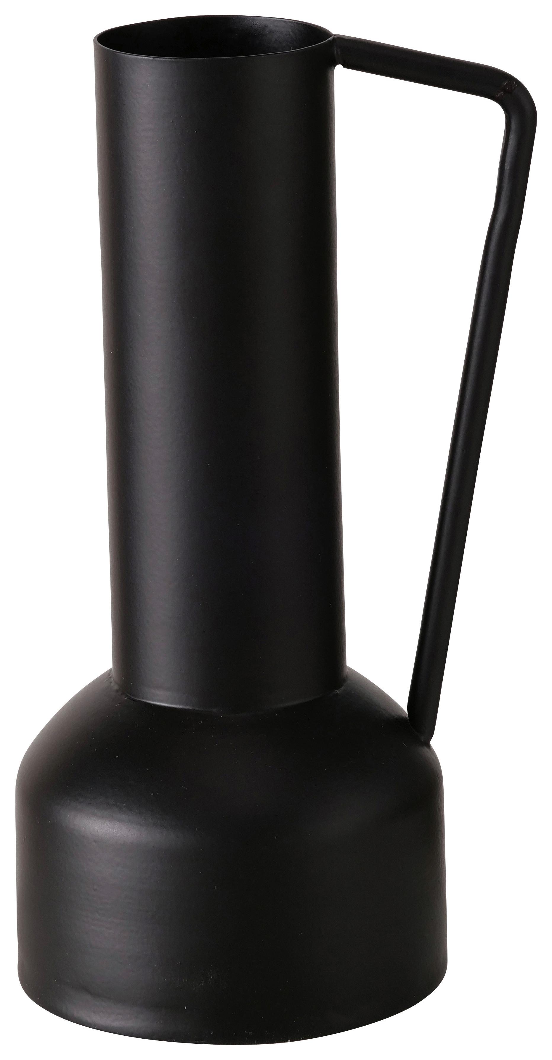 Váza Nikka, V: 21cm - černá, Moderní, kov (10/21/13cm) - Modern Living