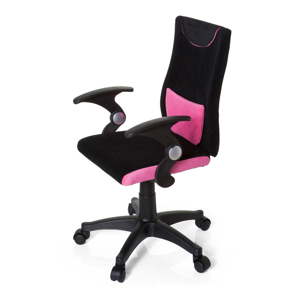 Jugenddrehstuhl Kiddy Pro Al Pink/Schwarz - Pink/Schwarz, Basics, Kunststoff (50/87-97/40cm) - MID.YOU