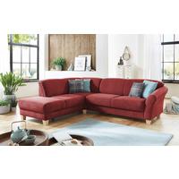 Ecksofa Gotland rot, 212x257 cm - Rot/Naturfarben, KONVENTIONELL, Textil (212/257cm) - Sit & More