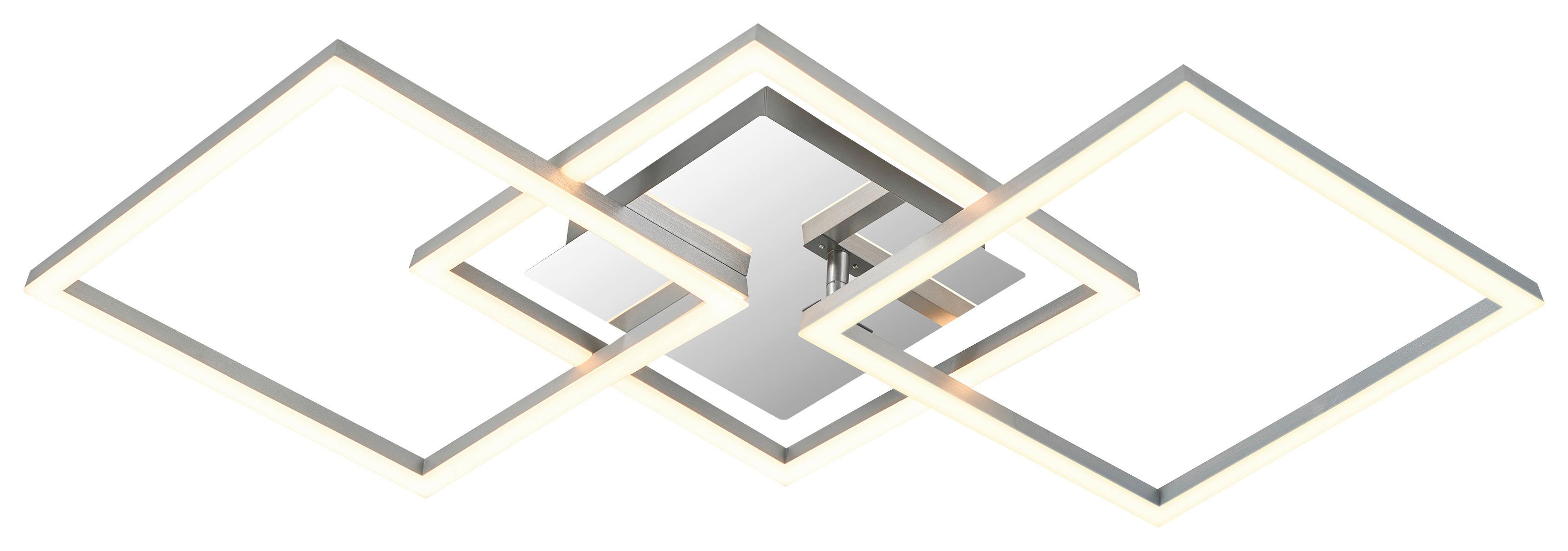 LED-DECKENLEUCHTE 3000K, 5440lm - Silberfarben, Basics, Kunststoff/Metall (76/7,46/36,5cm) - Luca Bessoni